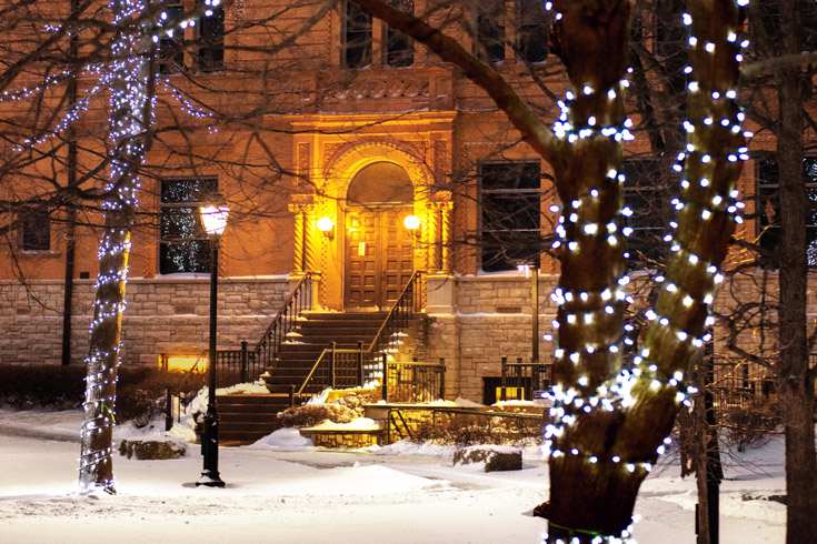 Northwestern Campus in winter